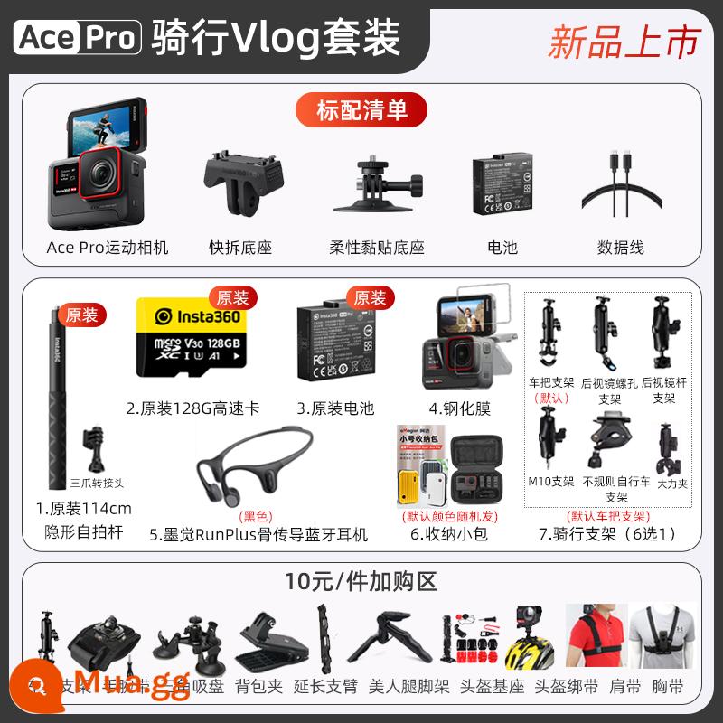 [Sản phẩm mới] Camera hành động Shadowstone Insta360 Ace Pro Camera thông minh AI Đi xe máy - Bộ Vlog đi xe đạp