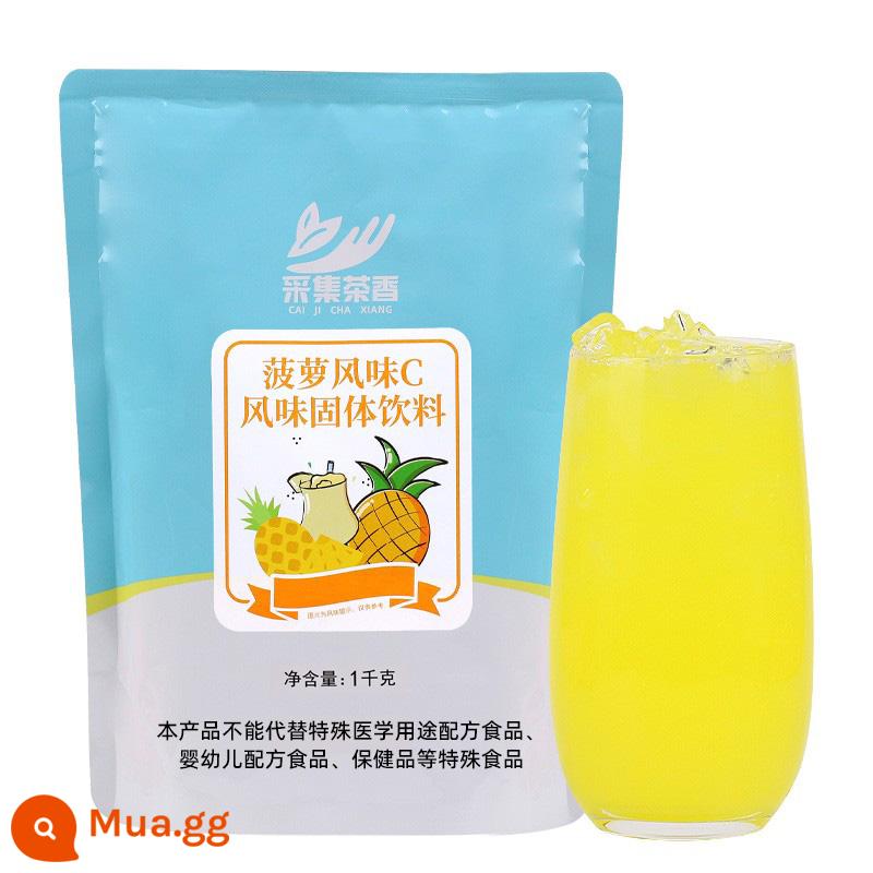 Bộ sưu tập bột nước ép có hương vị trà 1kg nước giải khát pha chế đồ uống rắn phục vụ túi nguyên liệu thương mại - Bột nước ép hương dứa