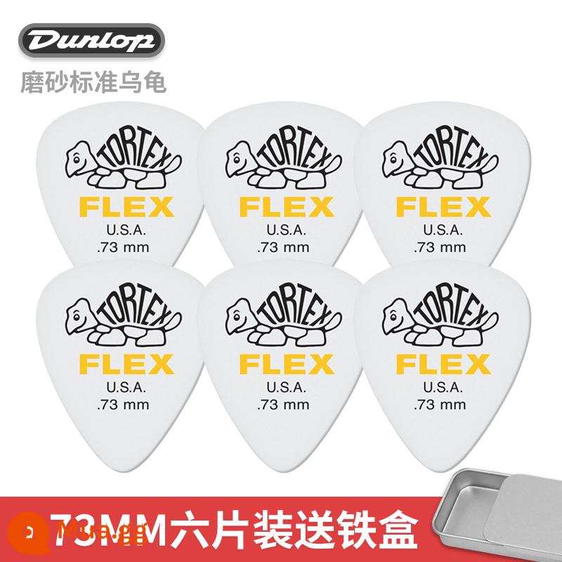 Dunlop Đàn Guitar Điện Dunlop Miếng gảy Speed Play Chà Chống trượt Miếng gảy Gỗ dân gian Guitar Rùa Quét Dây Lò Xo - [Gói sáu chiếc] Rùa nhỏ tiêu chuẩn 0,73mm + đi kèm hộp sắt