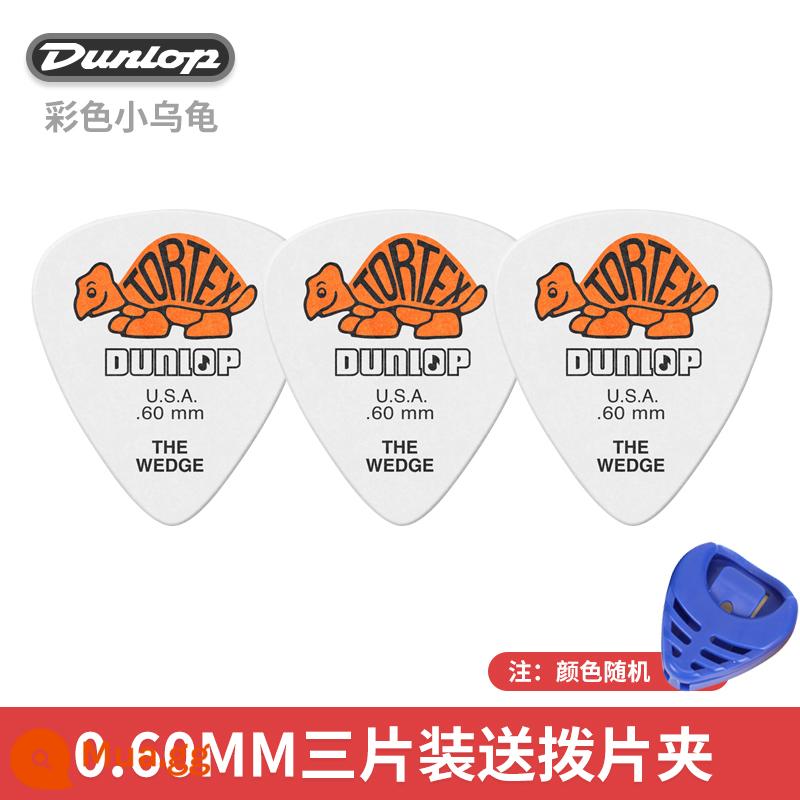 Dunlop Mái Chèo Dunlop 478R Con Rùa Nhỏ Đàn Guitar Mái Chèo Tốc Độ Bom Chống Trơn Trượt Dân Gian Đàn Guitar Điện Mùa Xuân Mảnh - [Gói Ba] Rùa Nhỏ Đầy Màu Sắc 0.60mm + Kẹp Chọn Miễn Phí