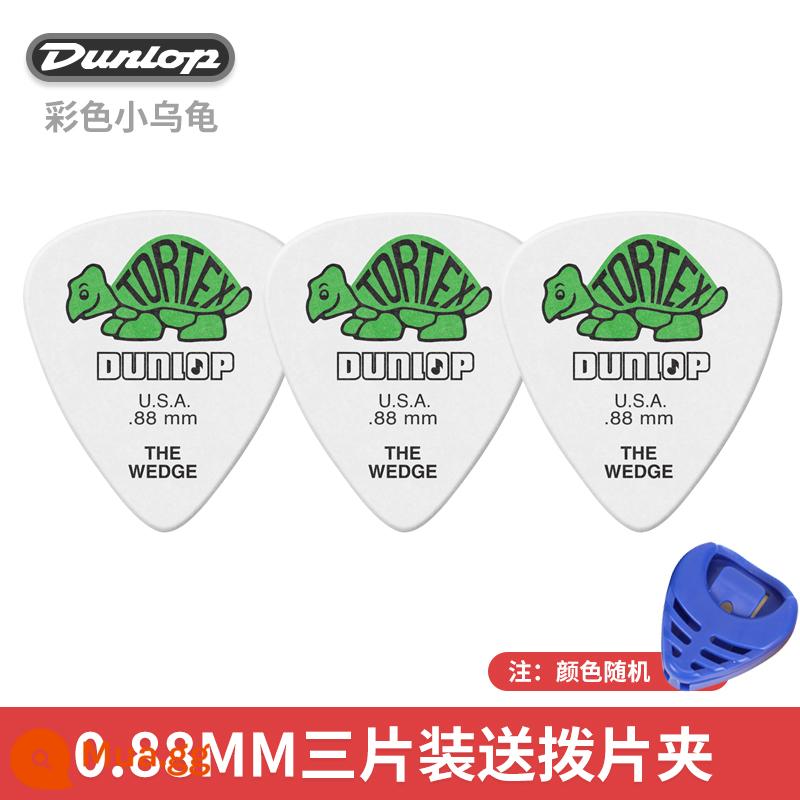 Dunlop Mái Chèo Dunlop 478R Con Rùa Nhỏ Đàn Guitar Mái Chèo Tốc Độ Bom Chống Trơn Trượt Dân Gian Đàn Guitar Điện Mùa Xuân Mảnh - [Gói ba chiếc] Rùa nhiều màu sắc 0,88mm + kẹp gắp miễn phí