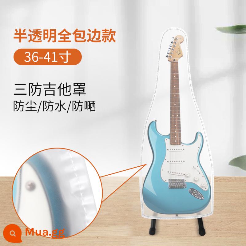 Túi đựng đàn guitar điện trong suốt bảo vệ đàn guitar che bụi túi chống ẩm túi đặc biệt túi kín 41 inch túi độ ẩm không đổi phổ quát - [Mẫu không dây kéo] Màu mờ - Đặc biệt dành cho Guitar Điện