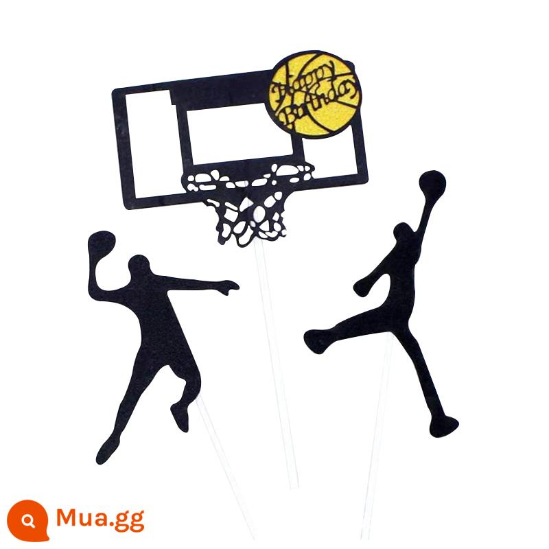 Thời gian ngọt ngào ~ Slam Dunk Trang trí bánh Bóng rổ Cậu bé Cậu bé Trang trí sinh nhật PVC Rắn Rukawa Maple - Bộ trụ bóng rổ [10 gói] (1 gói/3 cái)