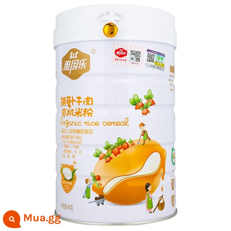 Yain Yueye Berbon Rice Noodles Infantile và Younger Non -Staple Food Organic High Rail Kẽm và Canxi Baby Dinh dưỡng Rice Vanguard đóng hộp 460G - Bún bò hữu cơ cà rốt