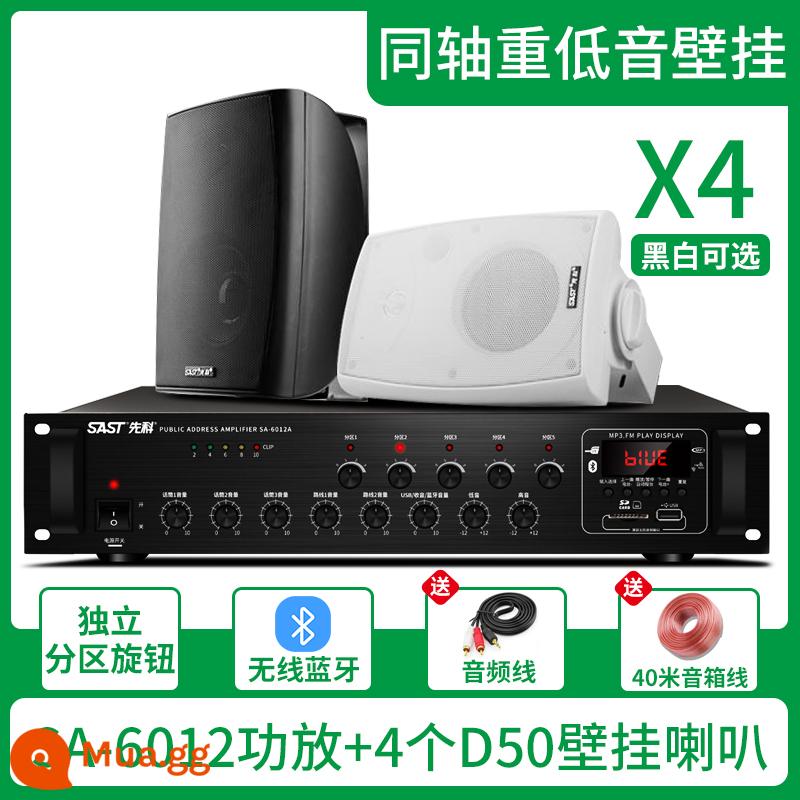 Xianke Wall Audiovutions SOUND Box Store - SA-6012 Năm vùng + Giá treo tường loa siêu trầm D50*4 + Cáp âm thanh 40 mét