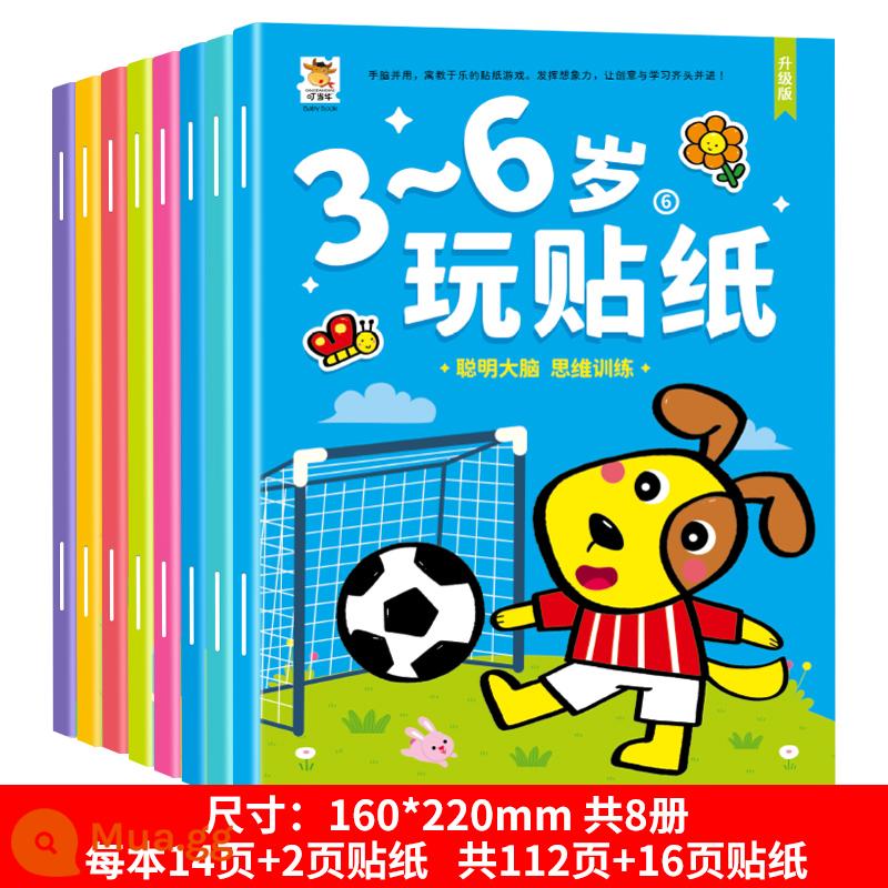 Trẻ Em Miếng Dán Sách Từ 0 Đến 3 Tuổi Dính Sách Dán Giấy Dán Tập Trung 3 Tuổi Giáo Dục Cho Bé đồ Chơi Cho Bé - Chơi nhãn dán dành cho trẻ 3-6 tuổi, tổng cộng 8 tập