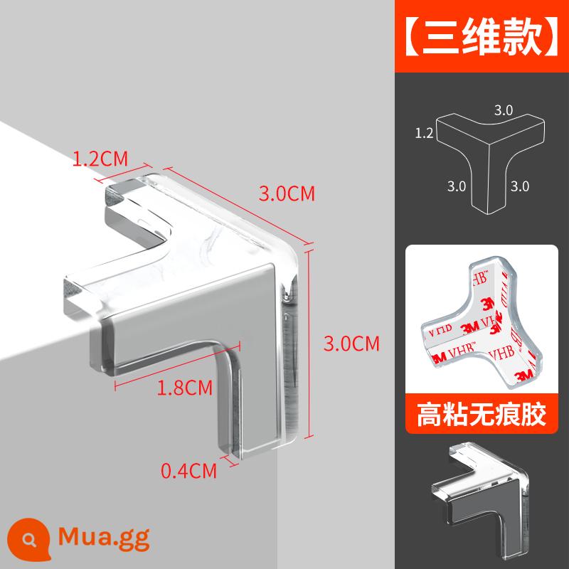 Dải chống va chạm hình chữ U Dải cạnh cửa kính cường lực quấn dải cạnh bàn cà phê Dải trong suốt bảo vệ hình chữ U Góc dán chống bàn - Miếng bảo vệ góc trong suốt ba chiều [gói 10]