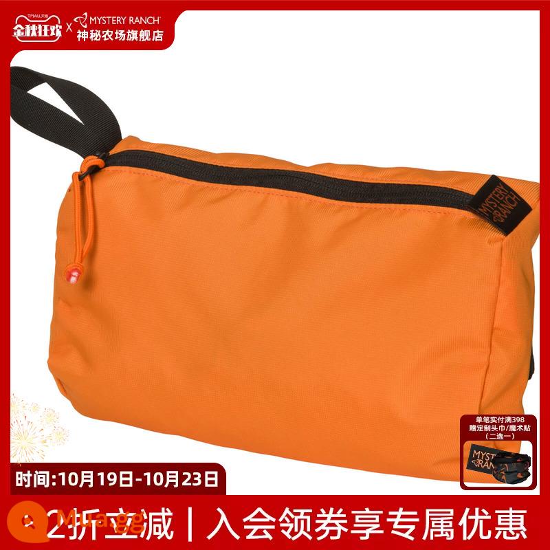 Mystery Farm Zoid Bag Mystery Ranch cắm trại ngoài trời lưu trữ túi vệ sinh lặt vặt - Cam M (17cm*29cm*8cm)