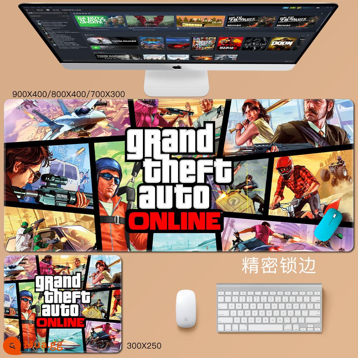 GTA5 Miếng Lót Chuột Quá Khổ Khóa Cạnh Thế Hệ Thứ 5 Grand Theft Auto Tùy Chỉnh Máy Tính Để Bàn R Ngôi Sao Trò Chơi Thiết Bị Ngoại Vi - 02