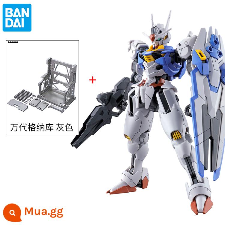 Đã lên lịch Bandai HG TWFM 03 1 144 Mercury's Witch Wind Spirit Gundam Mô hình lắp ráp Gundam - HG Wind Spirit Gundam + Bandai Gnaku [Xám]