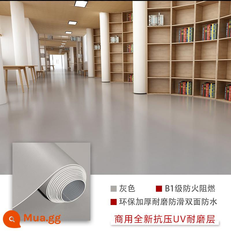 Sàn nhà xi măng dày chống mài mòn được lát trực tiếp bằng nhựa PVC thương mại văn phòng bệnh viện thảm sàn nhựa đặc biệt - Xám nhạt 1,8mm [không mùi, dày và chống mài mòn] (10 mét vuông mỗi mảnh)