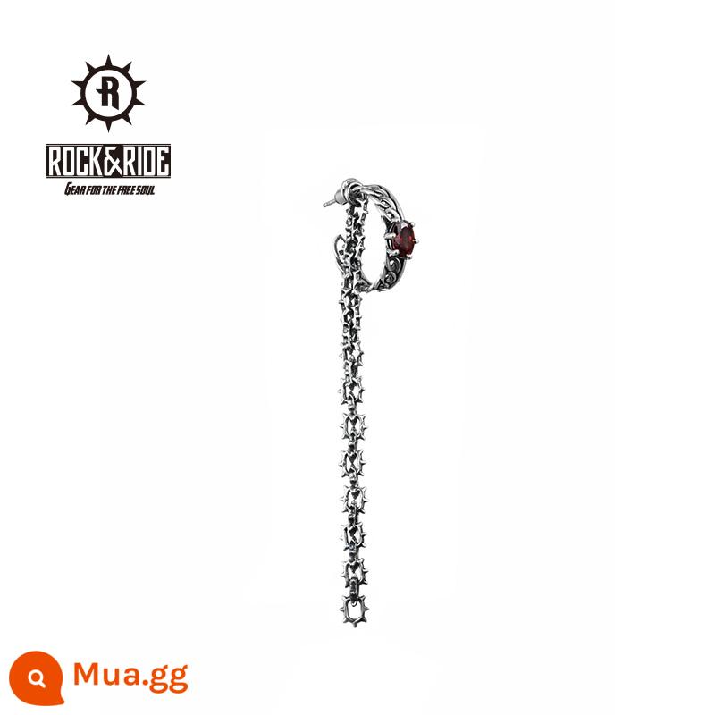 [Hàng cùng loại tại trung tâm mua sắm] Bông tai hoa hồng gai ROCKRIDE bạc sterling bông tai nam tai kim bông tai nữ ý nghĩa thiết kế thích hợp - [bông tai gai hoa hồng] đơn