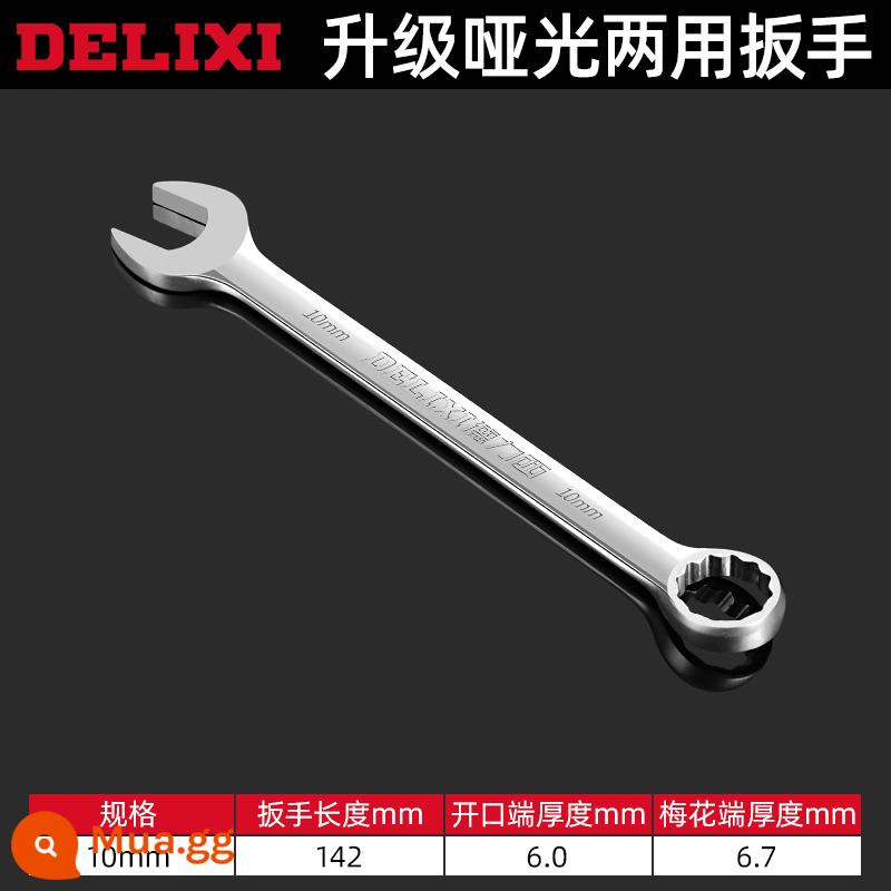 Cờ lê lưỡng dụng Delixi thép carbon cao mận mở cờ lê hoa mận cờ lê đĩa nĩa bộ cờ lê bánh cóc - Delixi mục đích kép 10MM