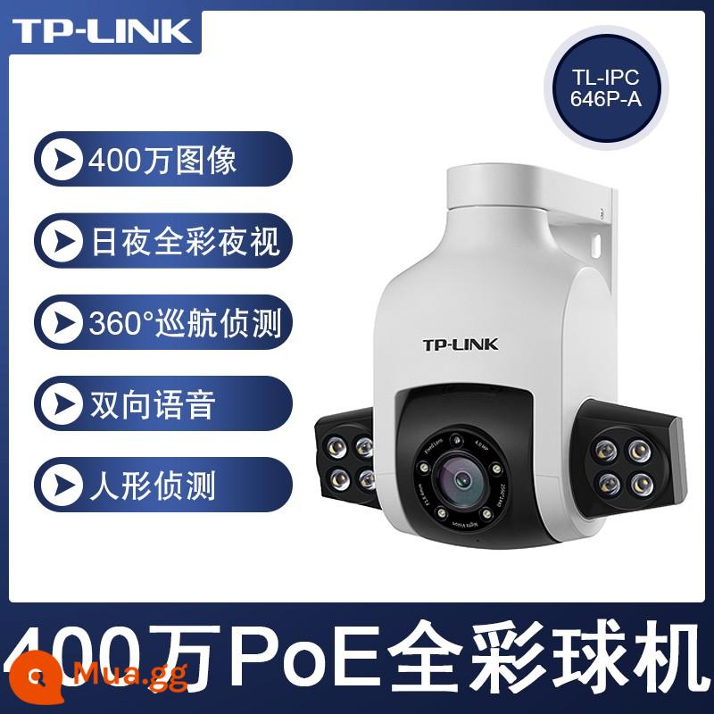 camera không dây tplink ngoài trời 4 triệu cảnh báo full màu ống nhòm zoom bi tự động camera hành trình ghi hình cửa ghi hình đầu camera giám sát ngoài trời kết nối với điện thoại di động remote wifi màn hình 360 độ - Máy bóng tuần hoàn chống nước ngoài trời đầy đủ màu sắc 4 triệu PoE IPC646P-A