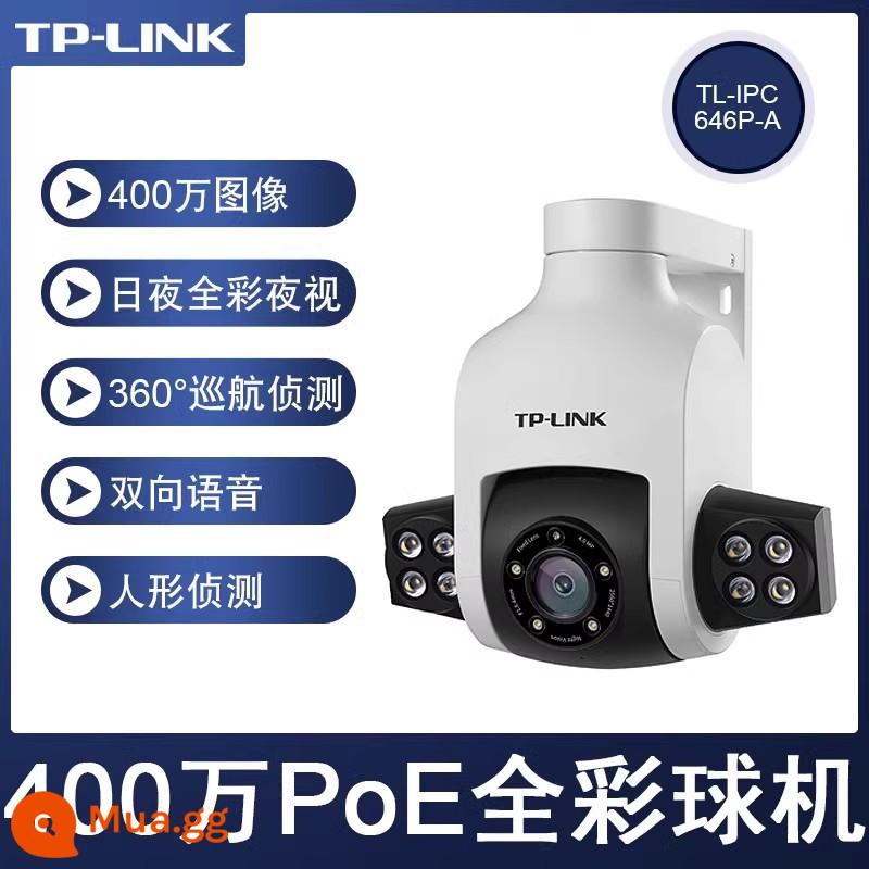 camera không dây tplink ngoài trời 4 triệu cảnh báo full màu ống nhòm zoom bi tự động camera hành trình ghi hình cửa ghi hình đầu camera giám sát ngoài trời kết nối với điện thoại di động remote wifi màn hình 360 độ - Máy bóng tuần hoàn ngoài trời chống nước ngoài trời đủ màu 4 triệu PoE TL-IPC646P-A