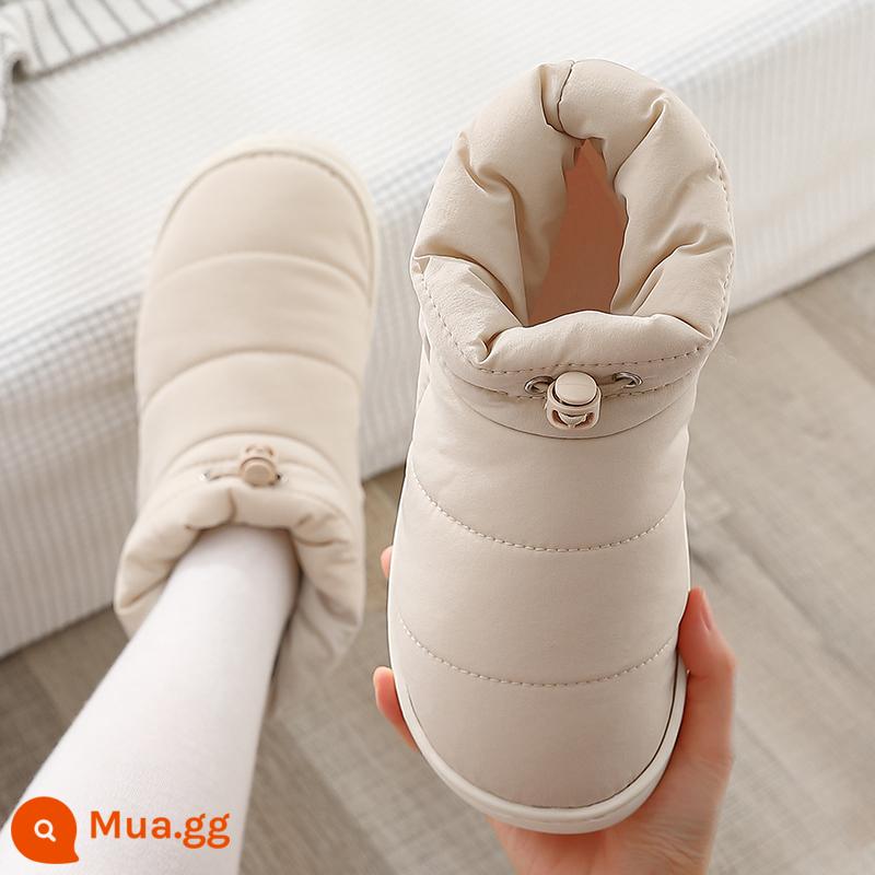 Giày cotton mùa đông nữ đất 2022 giày nữ mới cộng nhung người già nhà trung niên và người già chống trượt giày dày ấm mẹ - Trắng [bán nóng]