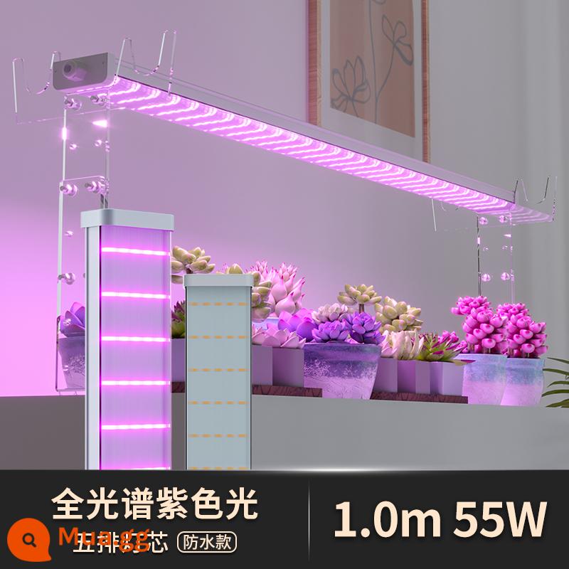 Đèn LED mọng nước đặc biệt lấp đầy ánh sáng hộ gia đình màu mô phỏng giả mặt trời trong nhà ánh nắng mặt trời toàn phổ đèn tăng trưởng thực vật - Chống thấm toàn phổ (năm hàng bấc) 1 mét 55W