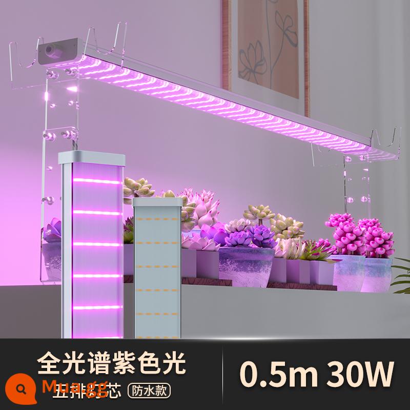 Đèn LED mọng nước đặc biệt lấp đầy ánh sáng hộ gia đình màu mô phỏng giả mặt trời trong nhà ánh nắng mặt trời toàn phổ đèn tăng trưởng thực vật - Chống thấm toàn phổ (năm hàng bấc) 0,5 mét 30W