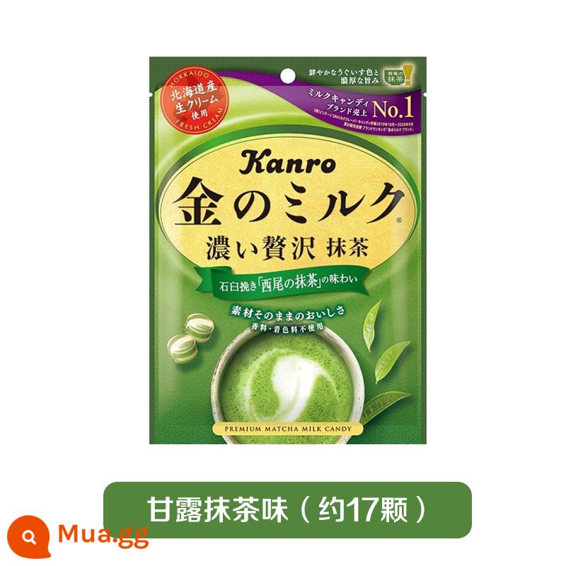 Morinaga Kẹo bơ cứng muối biển Kẹo sữa caramel đào trắng Kẹo Matcha nhập khẩu Nhật Bản Đồ ăn vặt Tết Kẹo hạnh phúc - Kẹo Manna Matcha (17 viên)