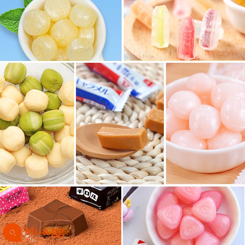 Morinaga Kẹo bơ cứng muối biển Kẹo sữa caramel đào trắng Kẹo Matcha nhập khẩu Nhật Bản Đồ ăn vặt Tết Kẹo hạnh phúc - 28 loại kẹo nếm gói 28 miếng