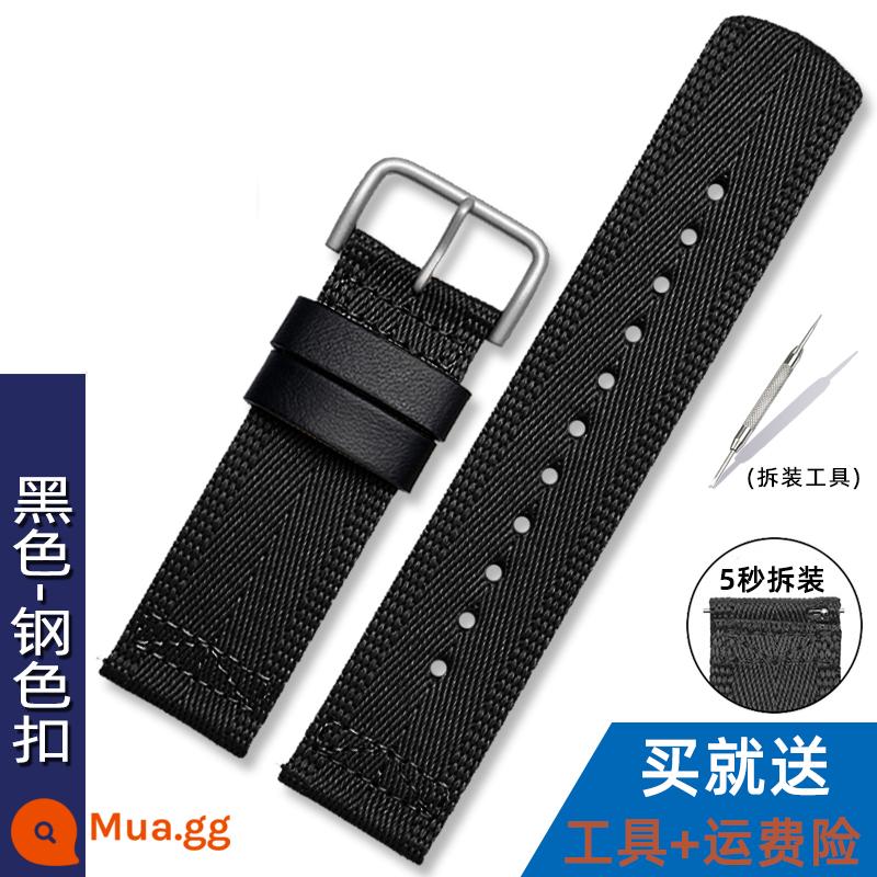 Thay thế dây đeo thể thao dòng CASIO 5497 PRG-600/650Y 5571 PRW-6600Y/YB - Khóa thép đen (kiểu nylon)