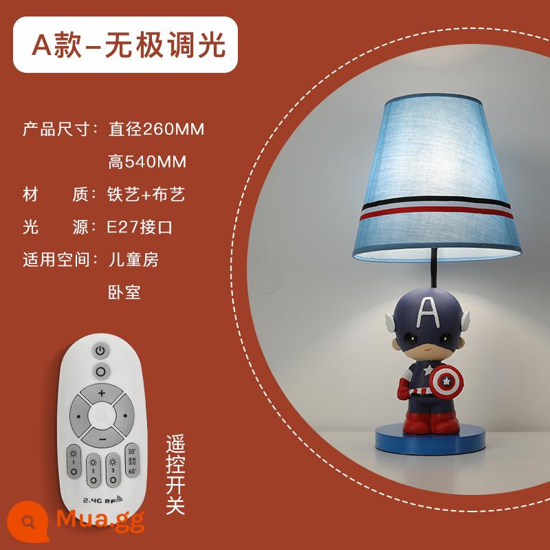 Đèn bàn Ultraman Phòng ngủ Phòng ngủ Phòng ngủ Chăm sóc Đèn phòng ngủ -Cậu bé LED Đèn hoạt hình ấm áp sáng tạo - Công tắc điều khiển từ xa của đội A Hoa Kỳ làm mờ và thay đổi màu thời gian