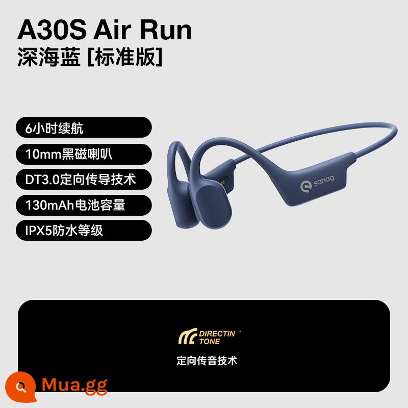 Apple phù hợp với tai nghe Bluetooth dẫn truyền xương AirRUN không vào tai cảm biến không khí thể thao chạy móc tai - Phiên bản tiêu chuẩn_Deep Sea Blue [Bluetooth V5.1+chất lượng âm thanh HIFi+thời lượng pin 6 giờ]