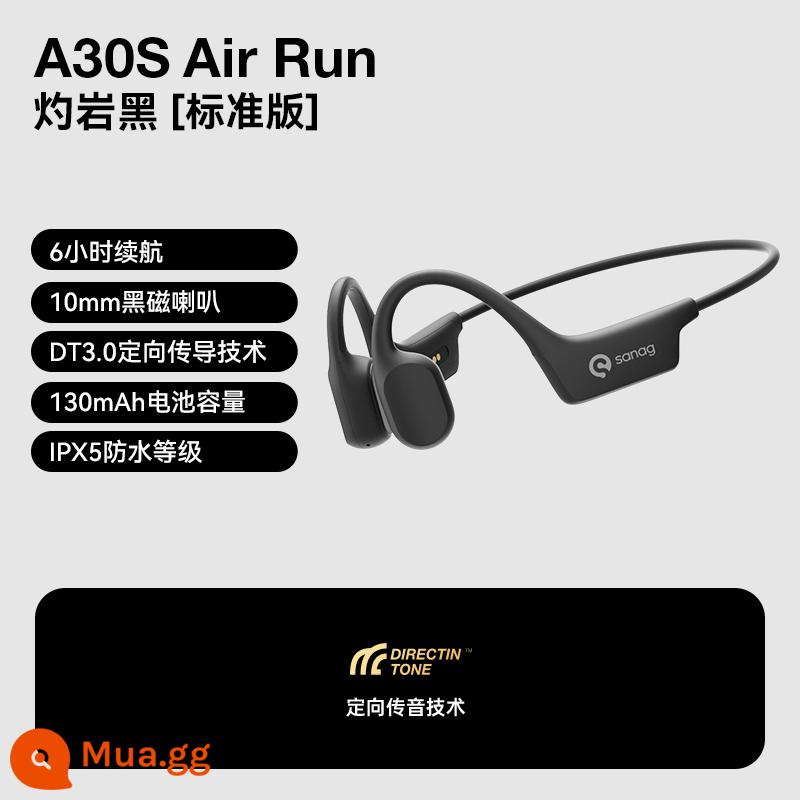 Apple phù hợp với tai nghe Bluetooth dẫn truyền xương AirRUN không vào tai cảm biến không khí thể thao chạy móc tai - Phiên bản tiêu chuẩn_Scorching Rock Black [Bluetooth V5.1+chất lượng âm thanh HIFi+thời lượng pin 6 giờ]