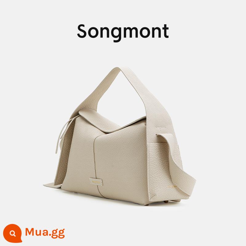 Songmont tai treo sê-ri túi mái hiên nhà thiết kế mới lớp trên cùng bằng da bò đi lại xách tay Messenger túi hobo - Đốm trắng Poria