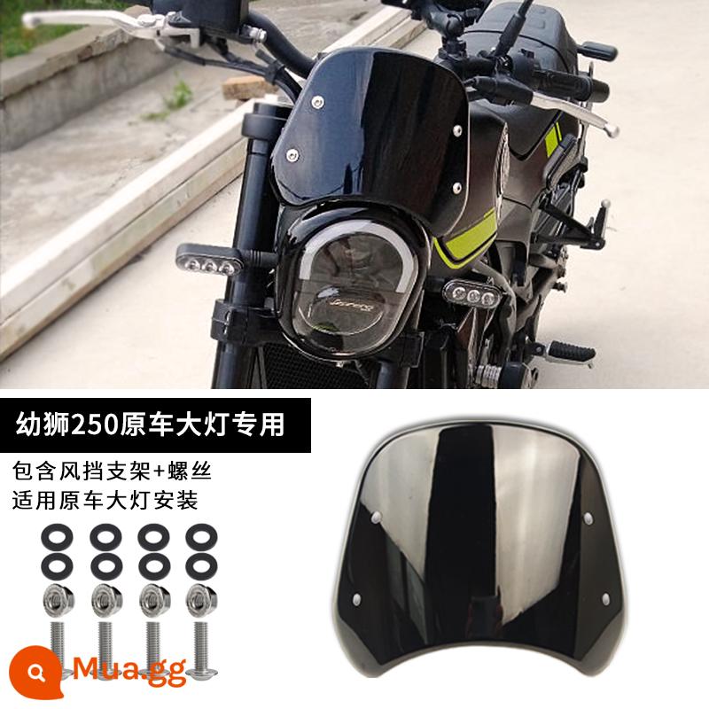 Thích hợp cho đầu máy Haojue TR300 Honda CBF190tr/SS Cub 2500 kính chắn gió nhỏ ánh sáng tròn retro sửa đổi - Kính chắn gió nhỏ chỉ dành cho xe Cub 250 nguyên bản★ Bao gồm khung vít