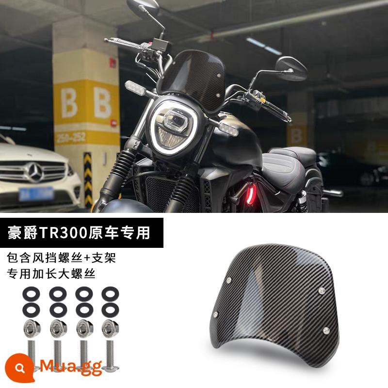 Thích hợp cho đầu máy Haojue TR300 Honda CBF190tr/SS Cub 2500 kính chắn gió nhỏ ánh sáng tròn retro sửa đổi - Kính chắn gió nhỏ bằng sợi carbon TR300 sợi carbon ★ in chuyển nước