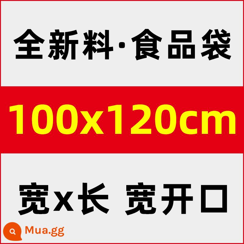 Túi nhựa miệng phẳng túi nhựa pe lớn túi bao bì trong suốt túi màng áp suất cao túi thực phẩm dày chống ẩm túi chống bụi - 100*120cm [Kích thước lớn]