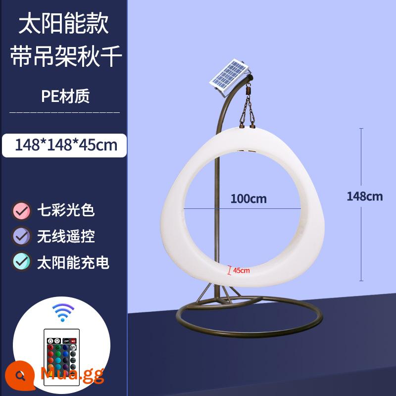 Đèn LED Ánh sáng mặt trăng phát sáng Nội thất ngoài trời Trang trí uốn cong ánh trăng thương mại Vẻ đẹp Chen Hoạt động đạo cụ trực tuyến Mặt trăng đỏ mùa thu hàng ngàn - Xích đu năng lượng mặt trời hình trái tim: 148cm