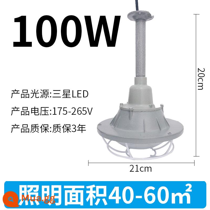 Đèn led chống cháy nổ nhà xưởng đèn công nghiệp khai khoáng chiếu sáng nhà xưởng nhà kho trạm xăng nhà xưởng chụp đèn chống bạo động chống cháy nổ siêu sáng - Model kỹ thuật-Nguồn sáng tích hợp 100W-LED (chứng chỉ đầy đủ)