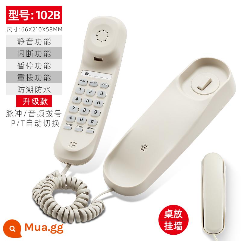 Fei Chuang 0200 điện thoại cố định treo tường điện thoại cố định treo tường tại nhà văn phòng khách sạn mở rộng mini - 102B-Trắng-Treo tường/Gắn trên bàn