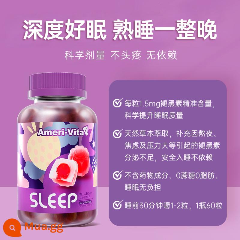 Yamei only him AmeriVita melatonin gummies melatonin sleepwell ampoule viên thuốc ngủ kẹo dẻo giấc ngủ - Kẹo dẻo ngủ (1,5mg)