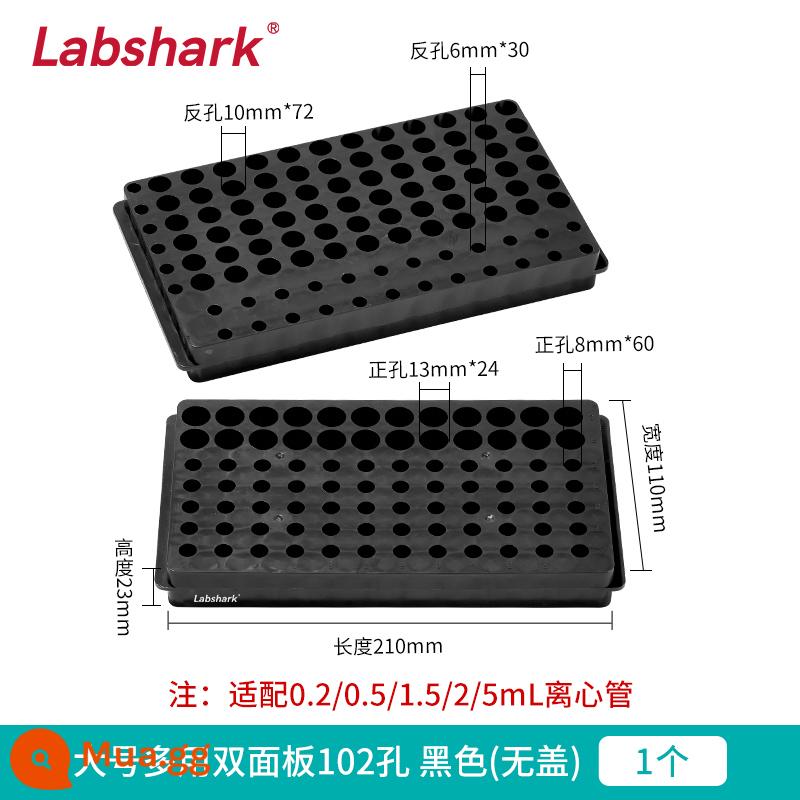 Giá ống ly tâm hai mặt sinh học Beekman Giá ống ep Giá ống PCR Giá ống hai bảng đa chức năng Giá ống nghiệm phòng thí nghiệm bằng nhựa 60 lỗ 96 lỗ 0.5ml 1.5ml 2ml - Bảng đôi đa năng lớn 102 lỗ đen (không có nắp)