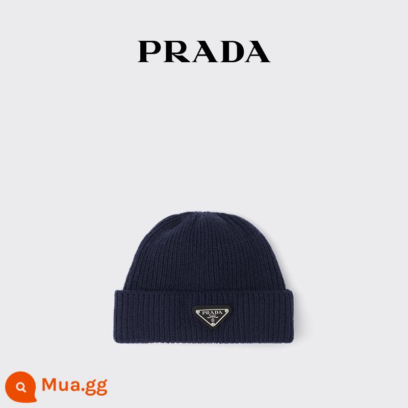 【Quà tặng năm mới】Mũ len cashmere và len nam Prada/Prada - màu xanh da trời