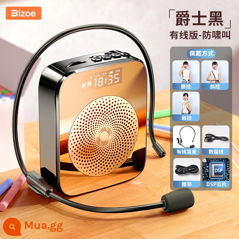 Loa little bee loa giáo viên mic không dây chuyên dụng tai nghe giáo viên giảng bài kèm máy gọi còi - Jazz Black | Chống hú có dây [chip chống hú DSP mới]