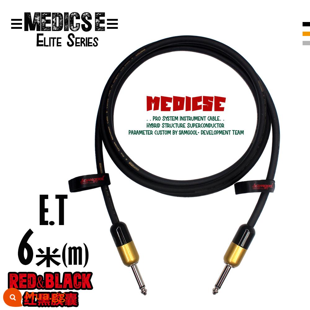 cáp đàn guitar samgool Martaarix nhạc cụ giảm tiếng ồn tần số hộp điện bass hiệu suất hiệu ứng thiết bị ghi âm âm thanh - Elite.ET088-6 mét-viên nang vàng đen-cát đen