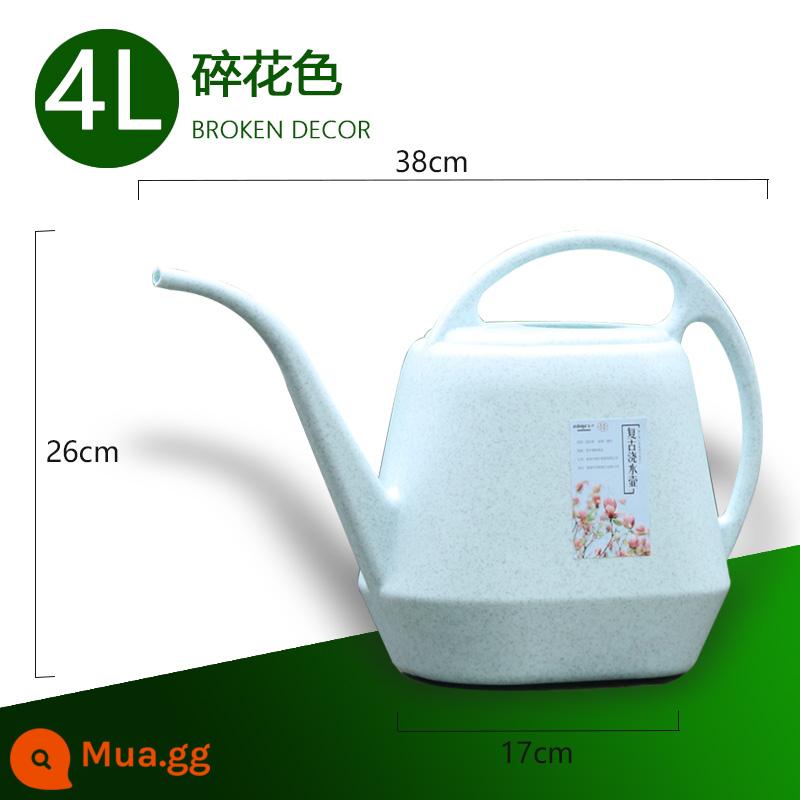 4L công suất lớn dài miệng bình tưới hộ gia đình nhựa dụng cụ làm vườn bình tưới giải trí xanh vật có hoa trong chậu bình tưới - Màu hoa 4L