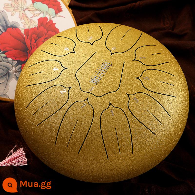 Trống màu sen trống trống tay đĩa trống 12 inch 10 inch 11 tông trẻ mới bắt đầu nhạc cụ Huashu Luru chuyên nghiệp - 10 inch mạ vàng 11 tông