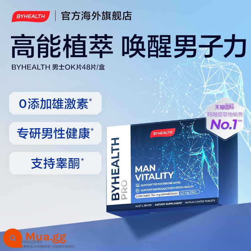 BYHEALTH OK Viên uống Vitality and Energy Viên uống Good Health Men Bổ sung kẽm Viên uống chăm sóc sức khỏe Tomson BY-HEALTH Phiên bản nước ngoài - [1 hộp dành cho người dùng sớm] Viên nén Men’s OK 48 viên/hộp