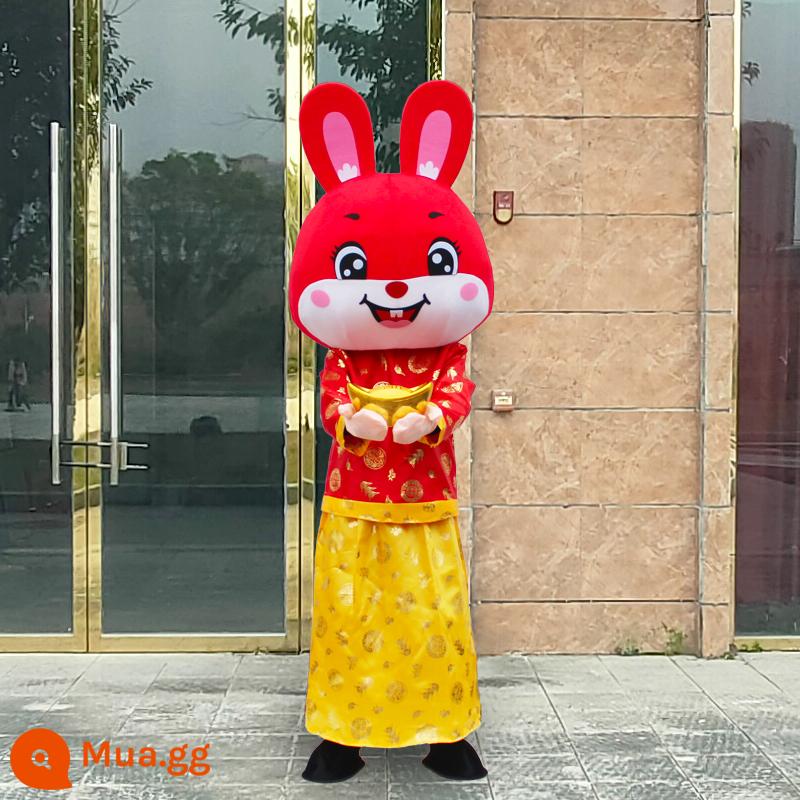 Thỏ hoạt hình Doll Quần áo Thỏ năm đi bộ Hoạt động Prot & Zodiac Linh vật hiệu suất Quần áo búp bê - Thỏ lễ hội hai mảnh số 1 - phôi miễn phí (bộ hoàn chỉnh)