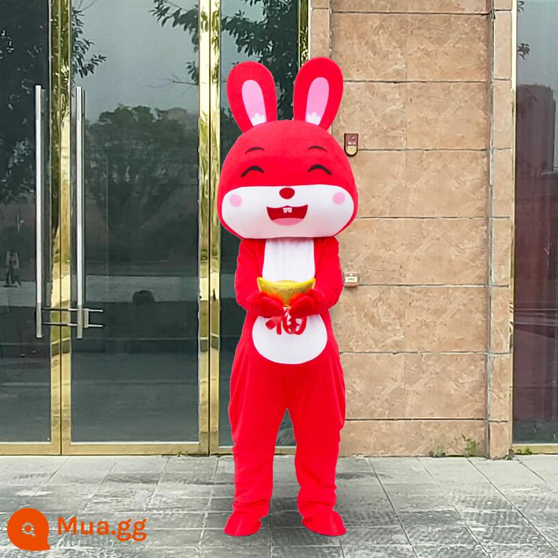 Thỏ hoạt hình Doll Quần áo Thỏ năm đi bộ Hoạt động Prot & Zodiac Linh vật hiệu suất Quần áo búp bê - Thỏi quà vui vẻ số 3 (trọn bộ)