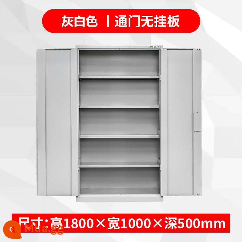 Hạng Nặng Tủ Dụng Cụ Xưởng Sắt Dày Tủ Bảo Quản Tự Động Sửa Chữa Phần Cứng Xe Đẩy Dụng Cụ Có Ngăn Kéo Nhà Máy Tủ Bảo Quản - Tủ dụng cụ lớn màu trắng xám[01] dày