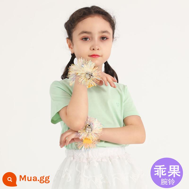 Dance Hand Flower Bell Biểu diễn của trẻ mẫu giáo Cổ tay Flower Games Bracelet Bell Dance Bracelet Flower - Cặp chuông đeo tay đầy màu sắc (Velcro)