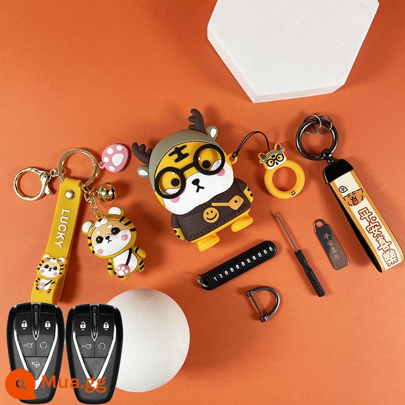 Vỏ chìa khóa Trường An Yidong túi univ cs75plus vỏ đơn vị khóa x5 Auchan x7cs35 xe cs55plus - Changan Model B Antler Little Tiger [Bộ sang trọng] ★Bao gồm tất cả★Chống bụi và chống rơi