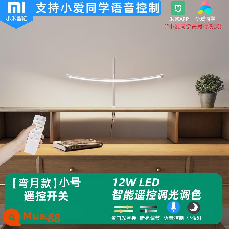 Sinh viên học tập led đặc biệt bảo vệ mắt đèn bàn cạnh giường ngủ loại clip sinh viên đại học cuốn sách máy tính để bàn viết bài tập về nhà đèn đọc sách - [Mẫu hình lưỡi liềm] Kích thước nhỏ 12W [Điều khiển bằng giọng nói của bạn cùng lớp Xiaomi Smart APP Xiaoai]