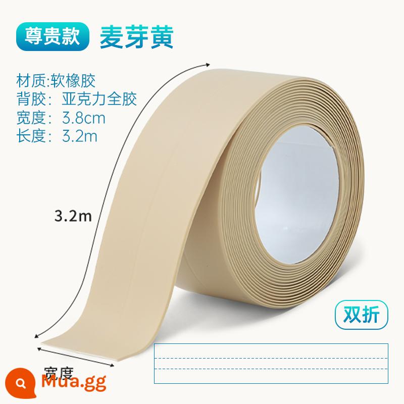 Dải cạnh kín bằng nhựa PVC Dải cạnh tủ quần áo hình chữ L cao su có thể uốn cong cong sàn gỗ dải cửa góc cạnh dải - Mua 2 Tặng 1 - Màu vàng mạch nha - Bifold - rộng 3,8cm, keo acrylic